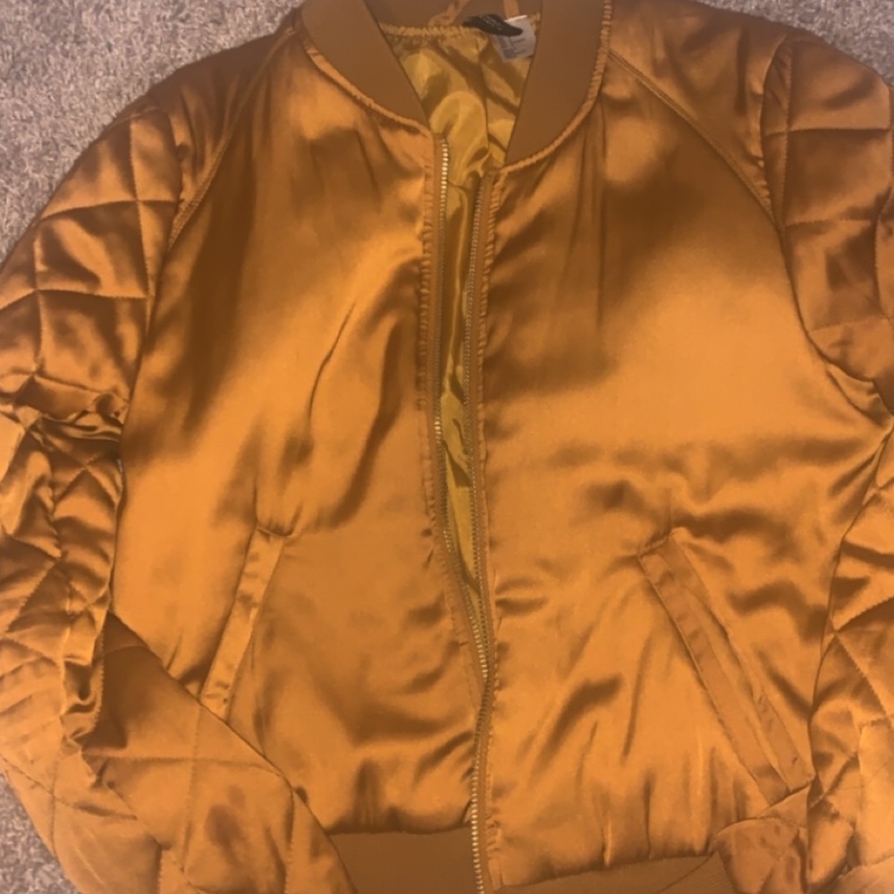Golden quilted bomber jacket from H&M